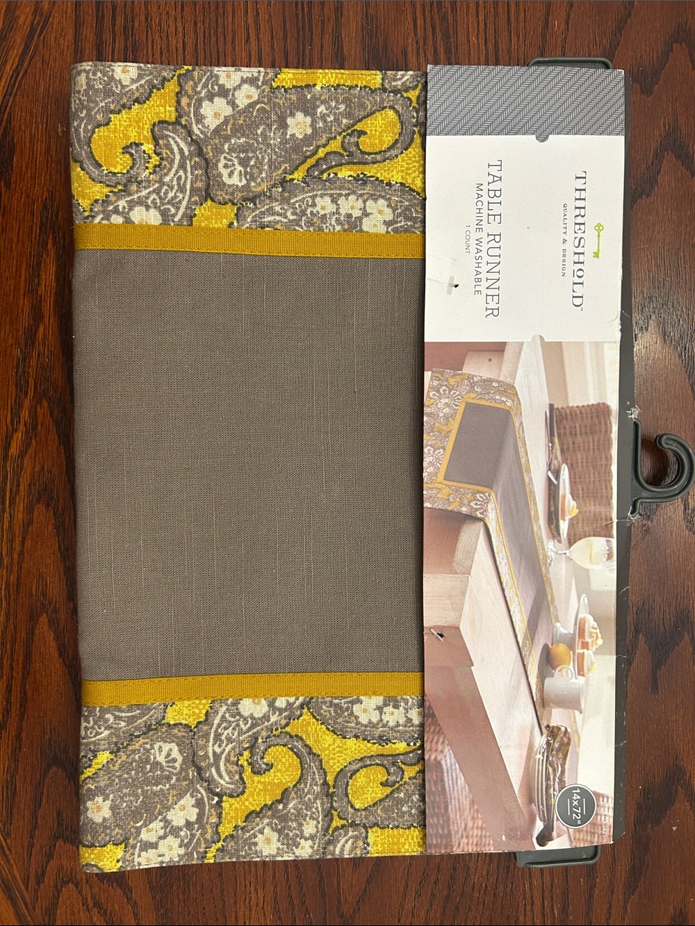 Threshold Brown and Yellow Paisley Table Runner